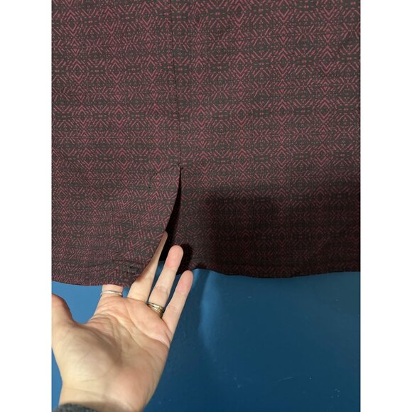 Liverpool Port Wine Patterned Pencil Skirt With Zipper Pockets Womens Size 6 - Picture 3 of 7